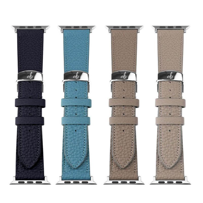 アップルウォッチ バンド 本革 ABBI SIGNATURE Apple Watch用 バンド シュランケンカーフ Ultra 49 46 45 44 42 41 40 38 mm 交換ベルト 日本製 革 レザー 爆買の画像