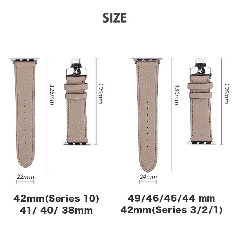 アップルウォッチ バンド 本革 ABBI SIGNATURE Apple Watch用 バンド シュランケンカーフ Ultra 49 46 45 44 42 41 40 38 mm 交換ベルト 日本製 革 レザー 爆買の画像