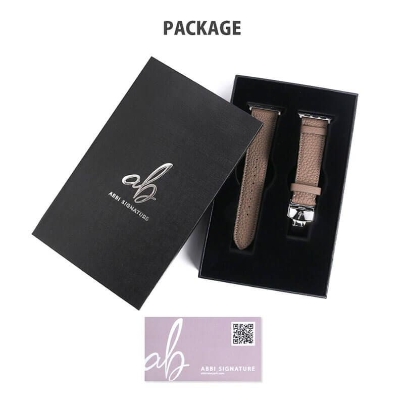 アップルウォッチ バンド 本革 ABBI SIGNATURE Apple Watch用 バンド シュランケンカーフ Ultra 49 46 45 44 42 41 40 38 mm 交換ベルト 日本製 革 レザー 爆買の画像