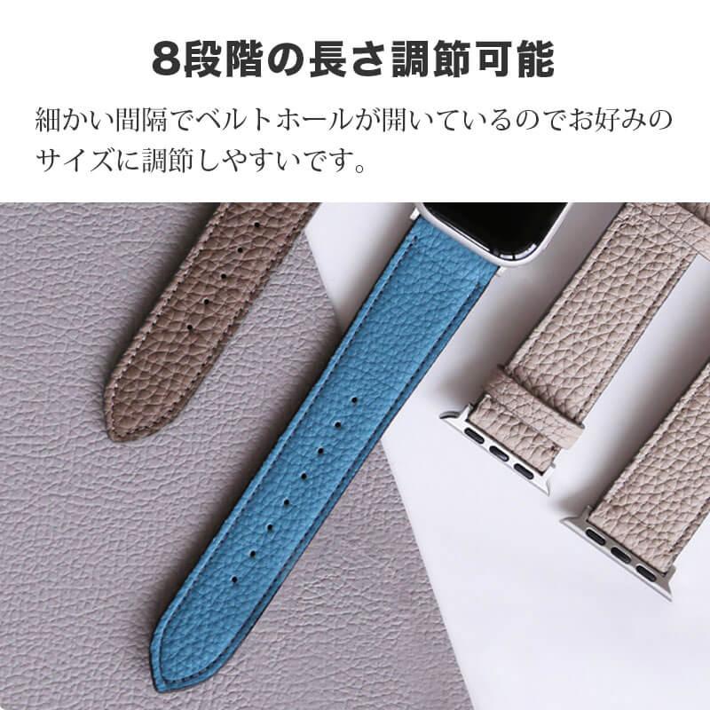 アップルウォッチ バンド 本革 ABBI SIGNATURE Apple Watch用 バンド シュランケンカーフ Ultra 49 46 45 44 42 41 40 38 mm 交換ベルト 日本製 革 レザー 爆買の画像