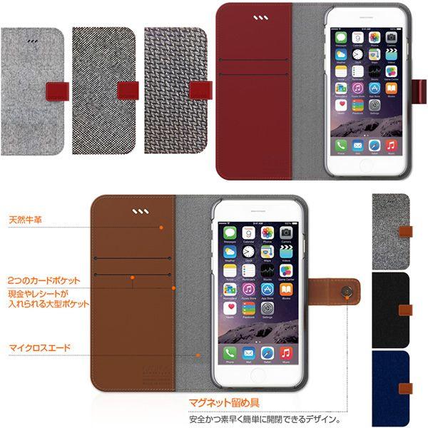 送料無料 iPhone6s Plus / iPhone6 Plus 手帳型 プレミアムコットン 本革 レザーケース araree Neat Diary 手帳 手帳型ケース カバー case｜winglide｜05