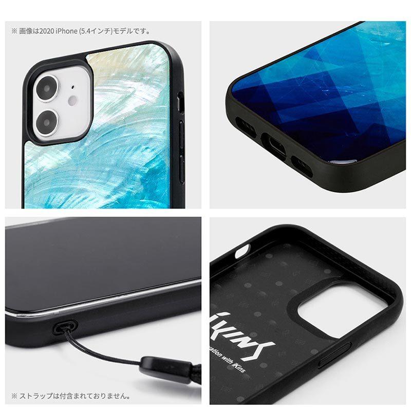 ikins iPhone12 Pro Max ケース 天然貝 背面 天然貝ケース