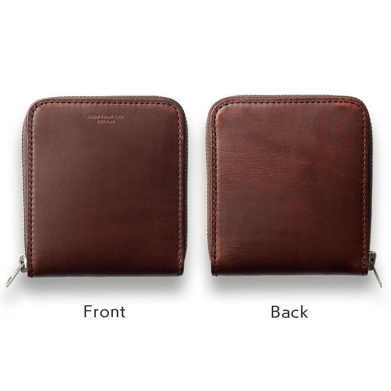 二つ折り財布 メンズ 革 Butler Verner Sails HORWEEN ラウンドZIP二