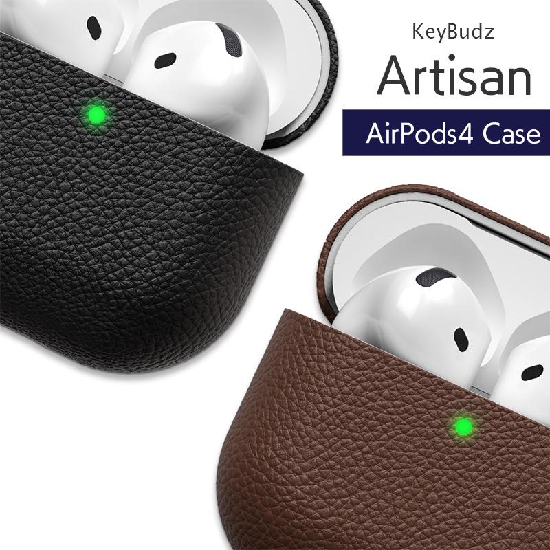Apple AirPods (第4世代) 本体 レザーケース付き Apple AirPods4（第4