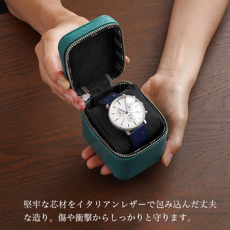 時計収納ケース 腕時計 ケース おしゃれ 革 DUCT イタリアンレザー 腕時計ケース MY-855 本革 革 applewatch 保護ケース 高級 贈り物 プレゼント ギフト 爆買の画像