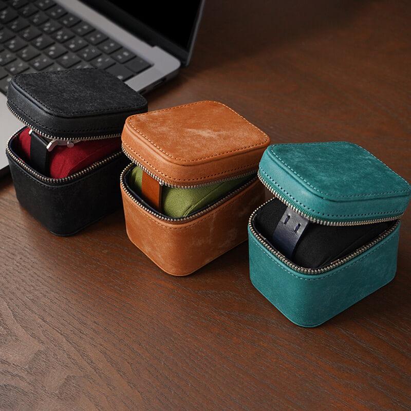 時計収納ケース 腕時計 ケース おしゃれ 革 DUCT イタリアンレザー 腕時計ケース MY-855 本革 革 applewatch 保護ケース 高級 贈り物 プレゼント ギフト 爆買の画像