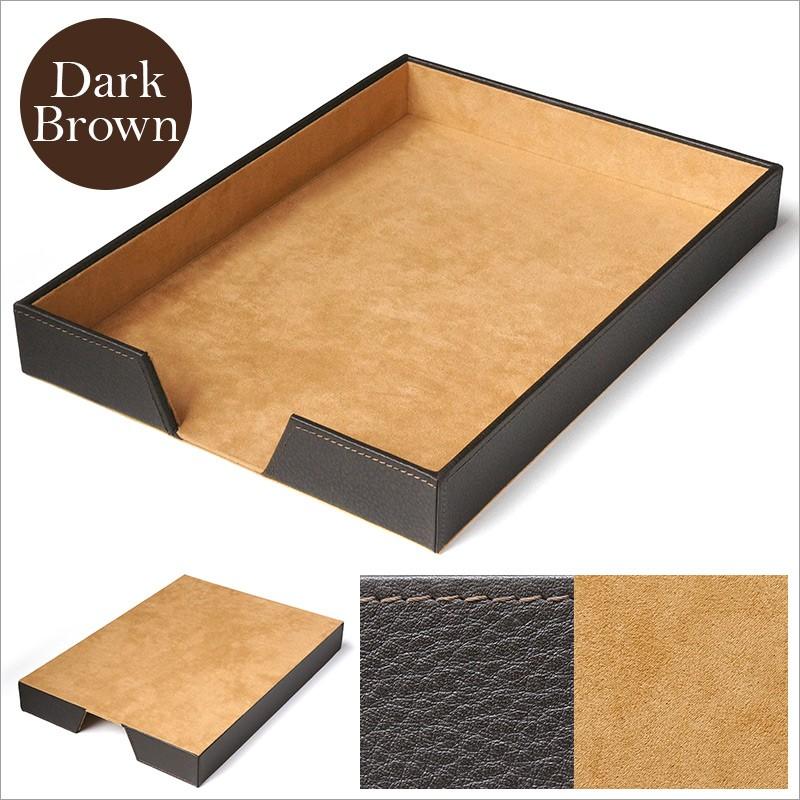デスクトレー a4 おしゃれ DUCT NP-611 本革 牛革 シュリンクレザー A4