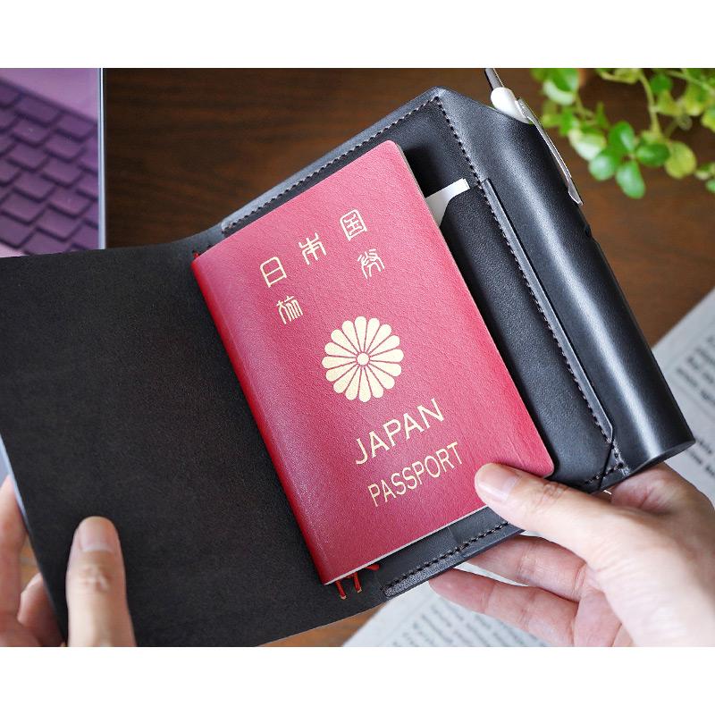 パスポートケース 本革 REVEL レヴェル 日本製 レザー 文具 文房具 革