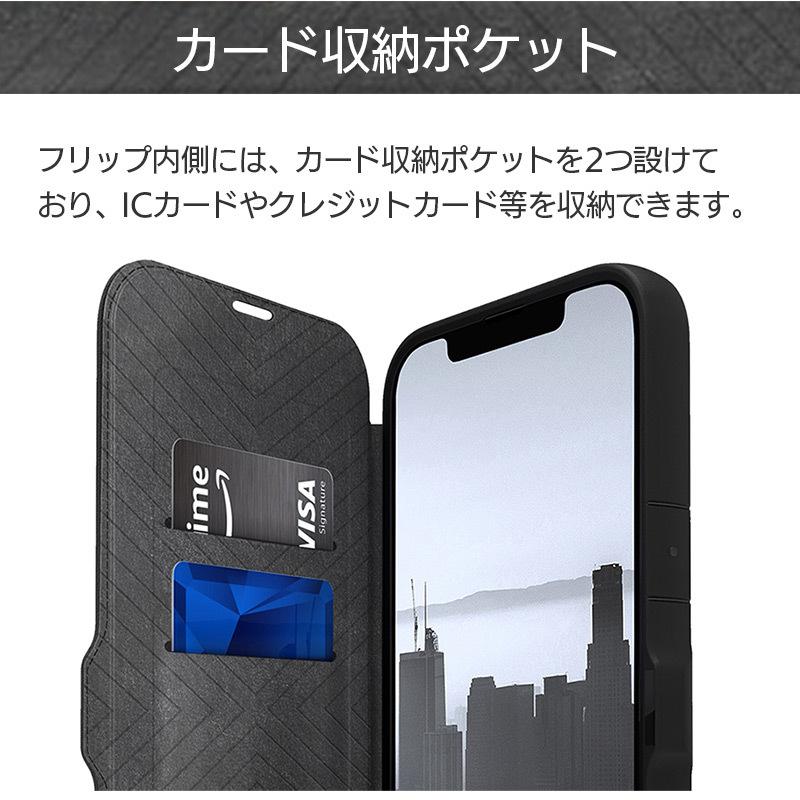 iPhone 13 / iPhone13 Pro ケース 手帳型 レザー 耐衝撃 背面 クリア