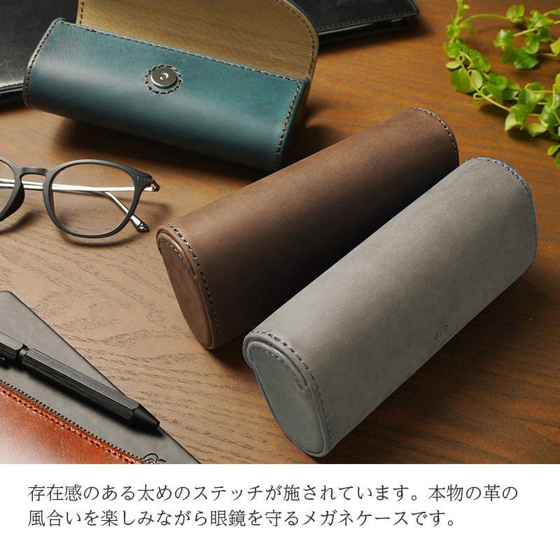 【新品・未使用】本革製メガネケース made in Italy メガネケース 本革 大きめ ハードタイプ DUCT イタリアンレザー