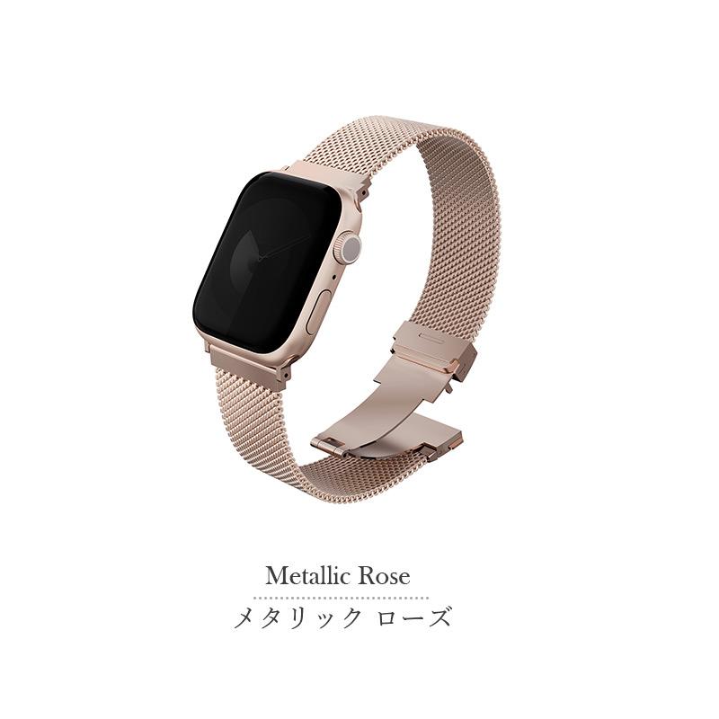 UNIQ DANTE PRO for Apple Watch バンド アップルウォッチ ステンレス ミラネーゼループ 49mm 46mm 45mm 44mm 42mm  41mm 40mm 38mm 交換ベルト 金属 爆買の画像