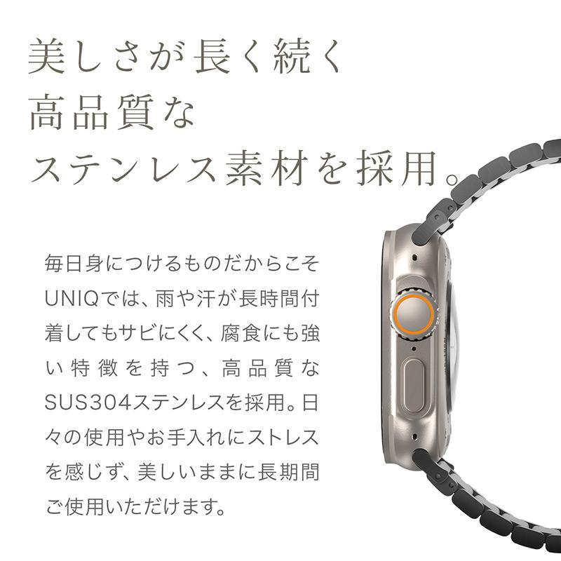 UNIQ OSTA for Apple Watch バンド アップルウォッチ ステンレス 49mm 46mm 45mm 44mm 42mm 交換ベルト ビジネス 高級 ブランド 爆買の画像