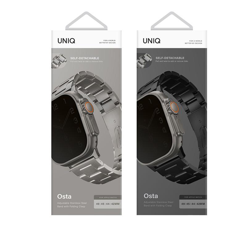 UNIQ OSTA for Apple Watch バンド アップルウォッチ ステンレス 49mm 46mm 45mm 44mm 42mm 交換ベルト ビジネス 高級 ブランド 爆買の画像