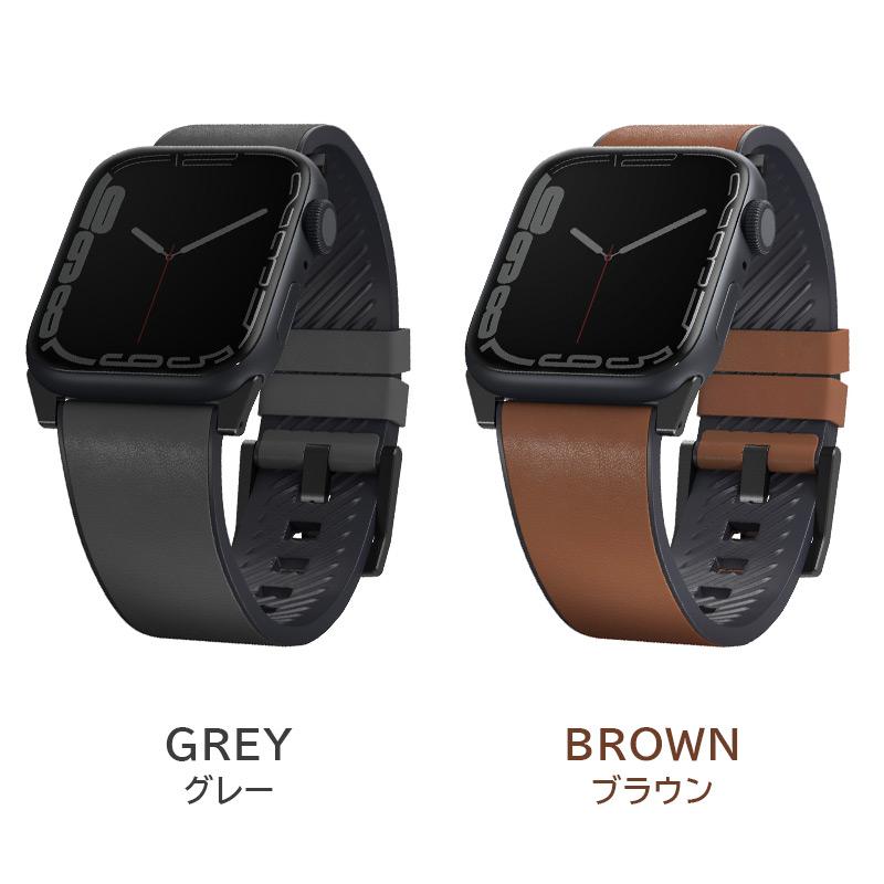 アップルウォッチ バンド 本革 UNIQ STRADEN for Apple Watch 49mm 46mm 45mm 44mm 42mm 交換ベルト 革 レザー 防水 爆買の画像