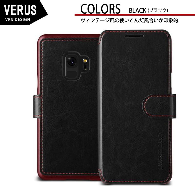 Galaxy S9 ケース 手帳型 Galaxy S9+ ギャラクシーS9 プラス カバー 本革 VERUS Layered Dandy 手帳型ケース スマホケース case｜winglide｜02