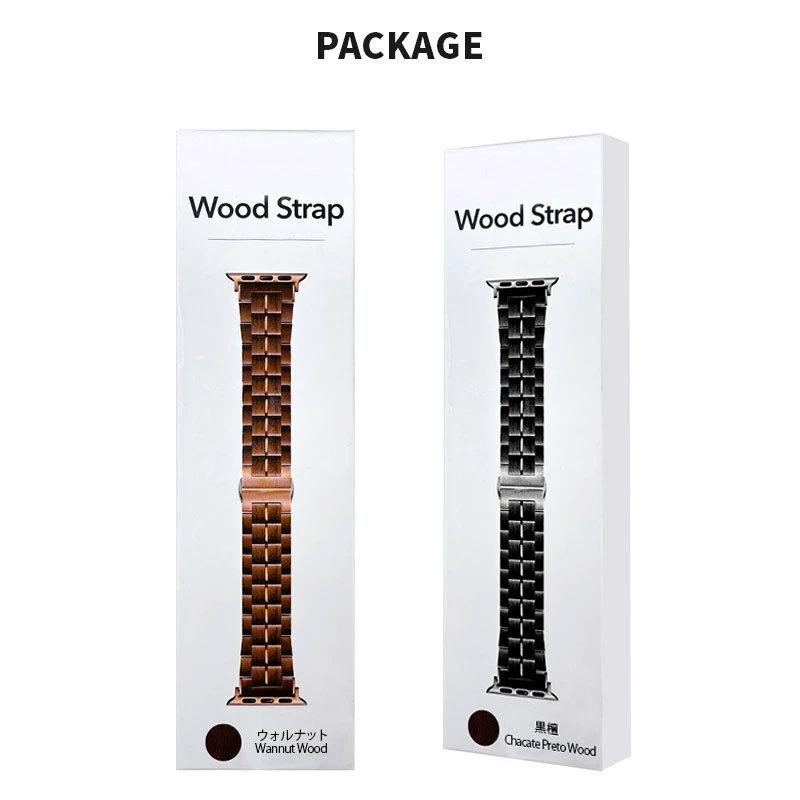 VOWOOD 天然木バンド for Apple Watch 41 40 38 mm交換ベルト 木製 