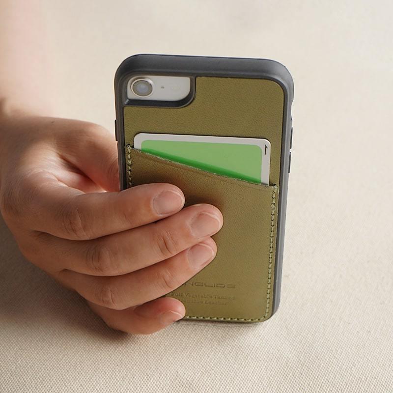 WINGLIDE カード収納 iPhone SE ケース SE2 / SE3 8 7 本革 背面 WINGLIDE カード収納 iPhone SE ケース SE2 / SE3 8 7 本革 背面
