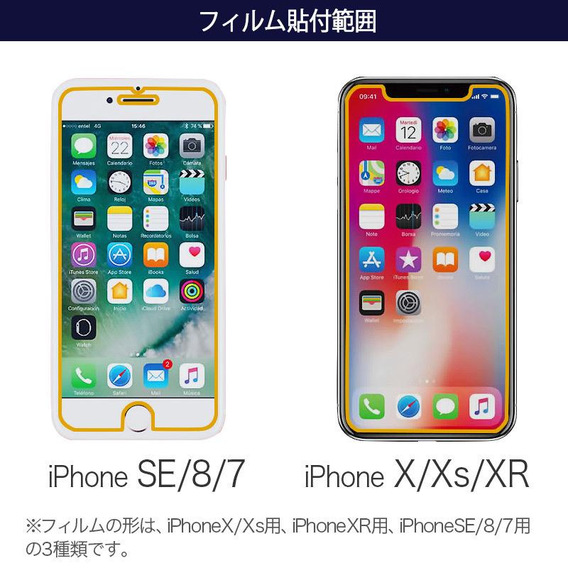 iPhone XS / iPhone X / iPhone XR / iPhone SE / iPhone 8 / iPhone 7 ブルーライト カット ガラスフィルム 液晶保護 アイフォンX iPhone10r アイフォン10｜winglide｜05