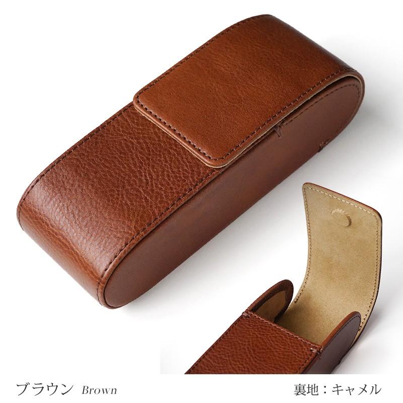 美品　大峡製鞄　イタリアンレザー　メガネケース　ブラウン 美品 大峡製鞄 イタリアンレザー メガネケース ブラウン - メルカリ