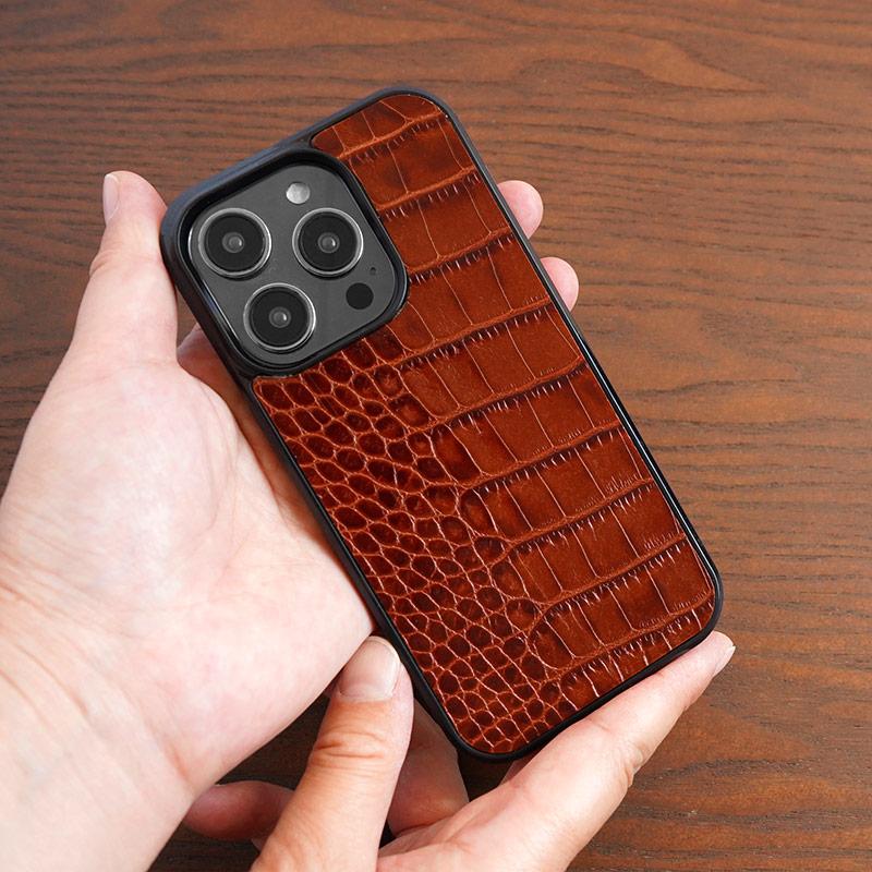 クロコダイル スマホケース iPhone14 Pro / iPhone 14 iPhone13 mini