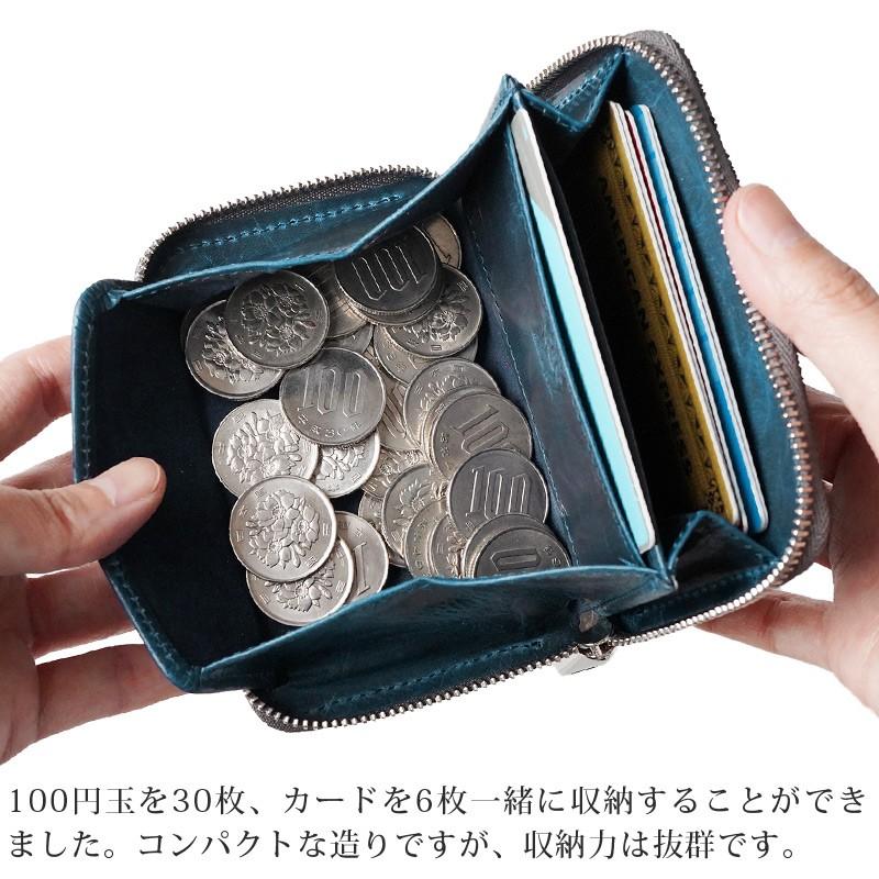 コインケース メンズ 革 ZOO WOODCHUCK COIN CASE4 日本製 象革 本革 レザー 小銭入れ BOX型 カード入れ カードポケット ラウンドファスナー エキゾチックレザー｜winglide｜03