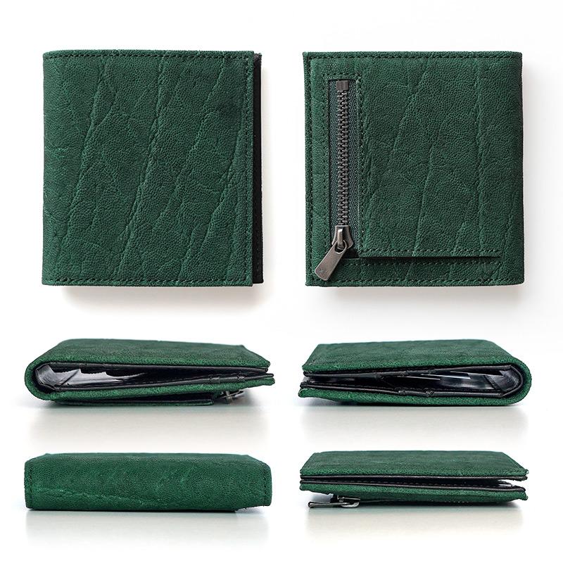 ZOO（ズー） 二つ折り財布 メンズ 革 日本製 象革 本革 レザー 小銭