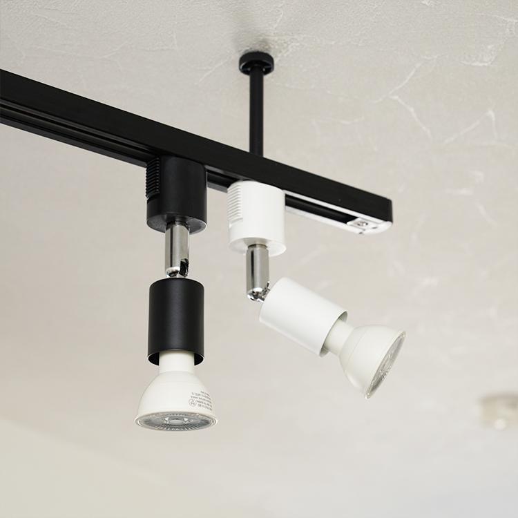 10個セット LED電球 E11付き 配線ダクトレール用 スポットライト E11 LED電球 40w相当 ダクトレール用 照明器具 黒 白 電球色 昼白色の画像