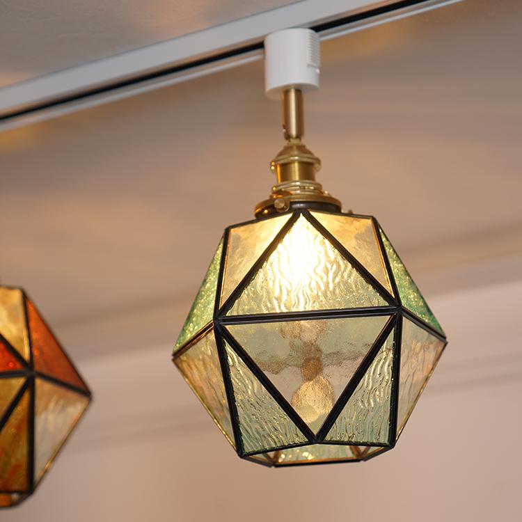 ダクトレール用 シーリングライト ステンドグラス E17 1灯 照明器具