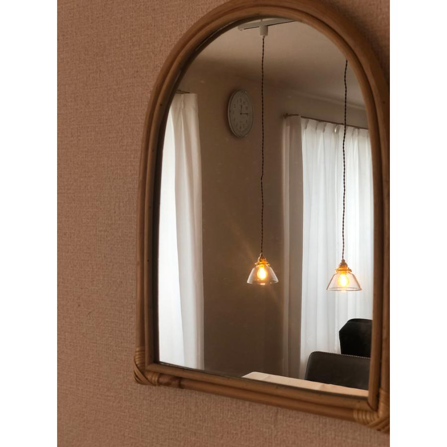 ペンダントライト 1灯 E17 ガラスシェード 真鍮 北欧 モダン 吊り下げ