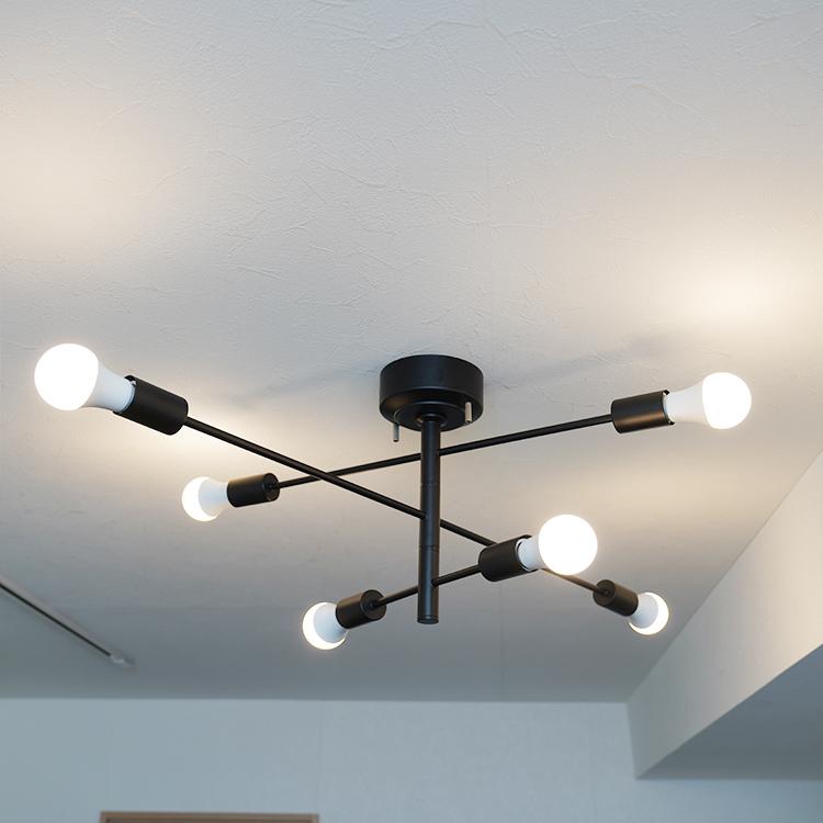 シーリングライト 6灯 E26 LED アーム可動式 照明 照明器具 間接 シーリングライト 6灯 E26 LED アーム可動式 照明 照明器具 間接