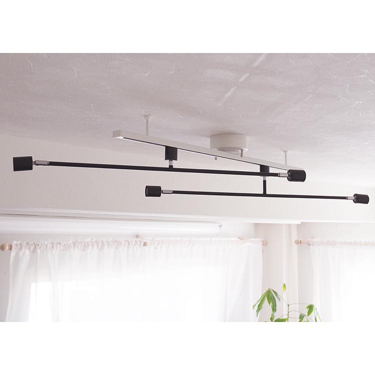 2灯 アーム付きスポットライト E26 LED対応 アーム可動式 ダクトレール