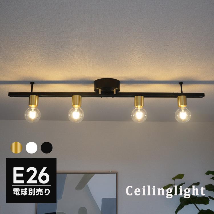 RAIL-spotlight シーリングライト 4灯 LED 対応 工事不要 真鍮 天井