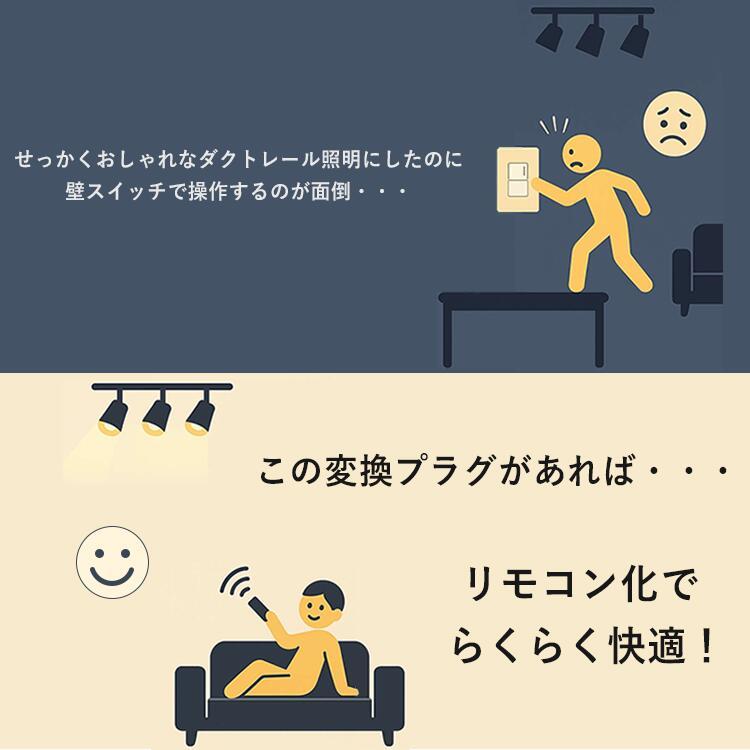 赤外線ダクトレール用変換プラグ × 10個 ライティングレール リモコンアダプター リモコン 照明 PSE認証 汎用 後付け 配線不要 店舗 遠隔操作 爆買の画像
