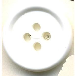 トップカラーポリボタン（ツヤ）　４つ穴 ホワイト | 