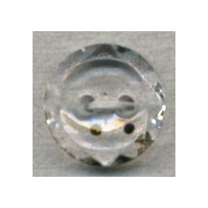 クリアーボタン　7120　二つ穴　たらい型　透明 | 