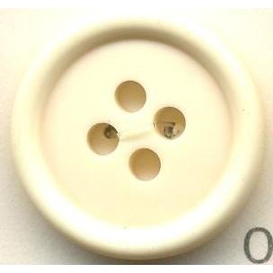 トップカラーポリボタン(マット）　４つ穴　クリーム | 