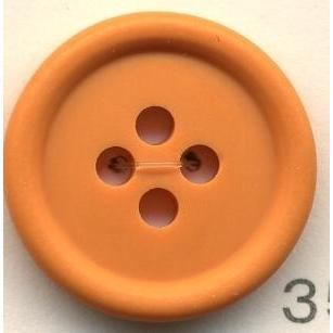 トップカラーポリボタン(マット）　４つ穴　橙色 | 