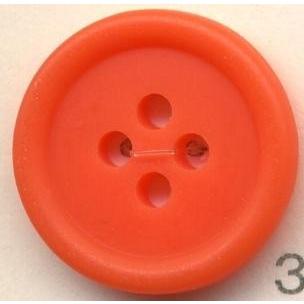 トップカラーポリボタン(マット）　４つ穴　オレンジ | 