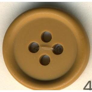 トップカラーポリボタン(マット）　４つ穴　黄土色 | 