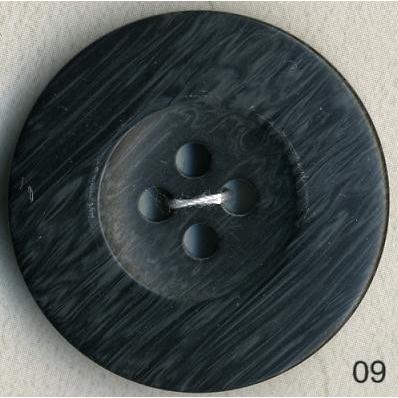 【大きいサイズ】　ストーン調ポリボタン　4つ穴　ブラック | 