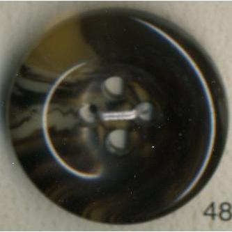 【大きいサイズ】　ストーン調ポリボタン　4つ穴　ブラウン | 