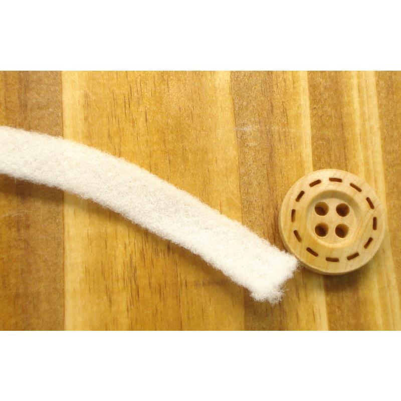 【業務用特価】フワフワ手作りマスクひも/伸び止めテープ　ウーリースピンテープ　オフホワイト　【300M巻】 |  | 01