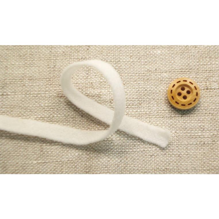 【業務用特価】フワフワ手作りマスクひも/伸び止めテープ　ウーリースピンテープ　オフホワイト　【300M巻】 |  | 02