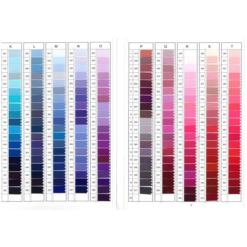 YKK ファスナーカラーブック 色見本帳 サンプルカラースワッチ 全582色