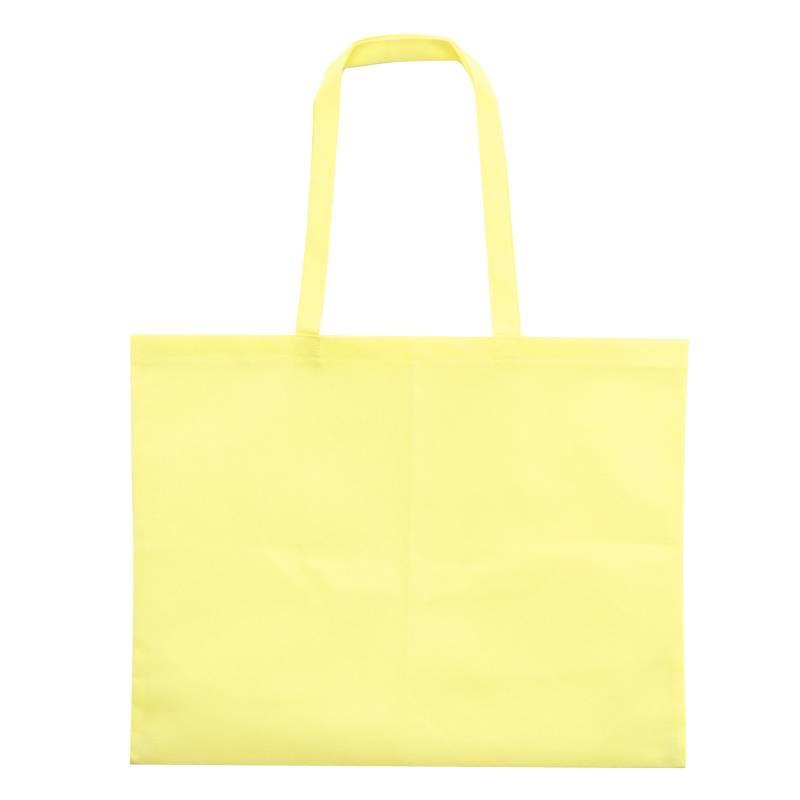 カラー不織布バッグ (縫製タイプ)  大(63×46cm)  薄黄 | 
