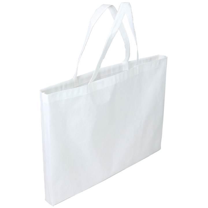 カラー不織布バッグ 5cmマチ付き 大（62×45cm） 白 : 手芸問屋