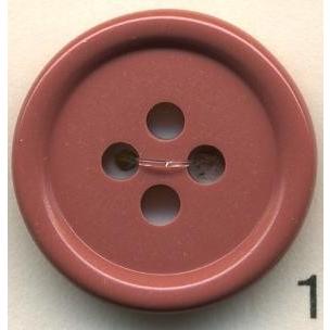 トップカラーポリボタン（ツヤ）　４つ穴　テラコッタ | 