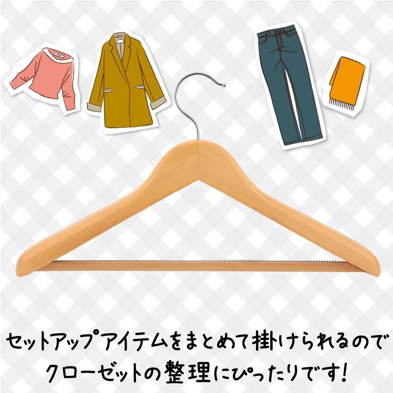 木製ハンガー(すべり止め付) : 手芸問屋ウイングス - 通販 - Yahoo