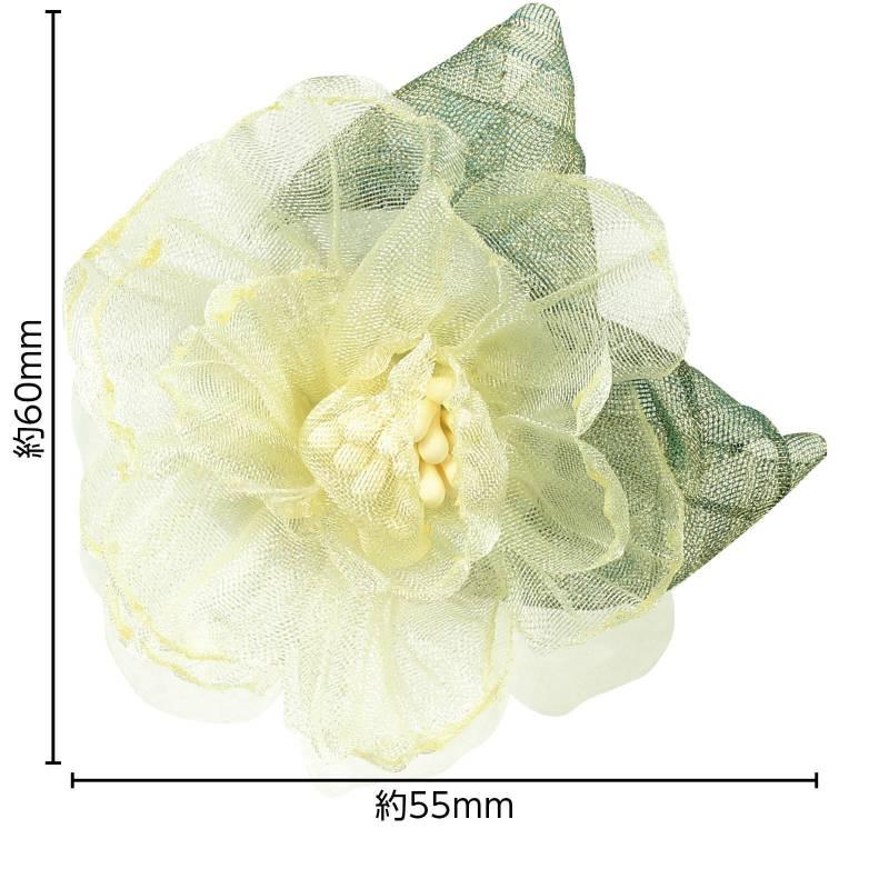 コサージュ レースフラワー イエロー : 手芸問屋ウイングス - 通販