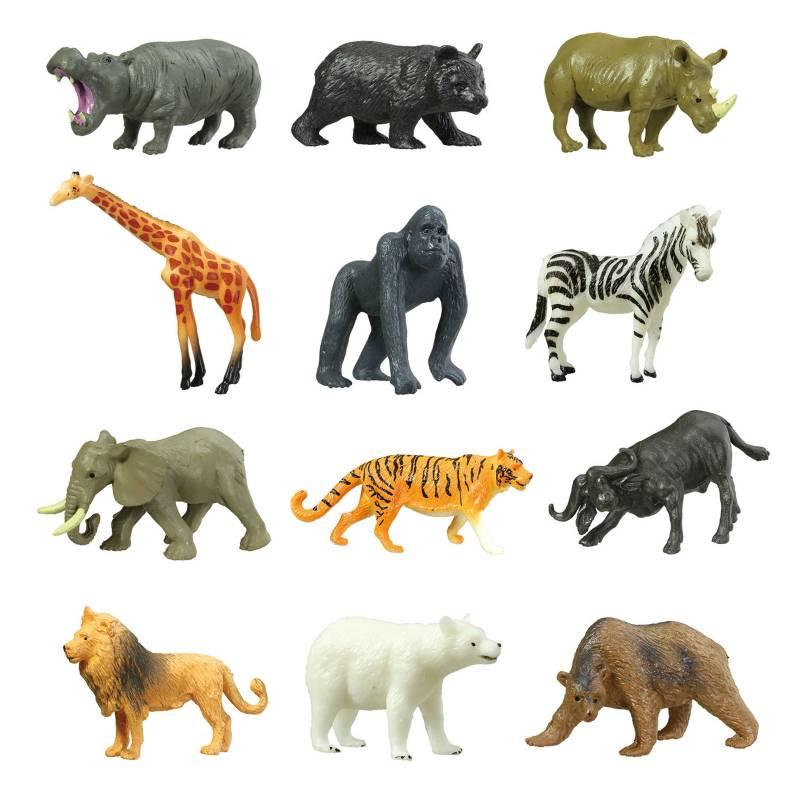 木製動物フィギュア 12体セット アニマルフィギュア12体セット : 手芸問屋ウイングス - 通販 - Yahoo